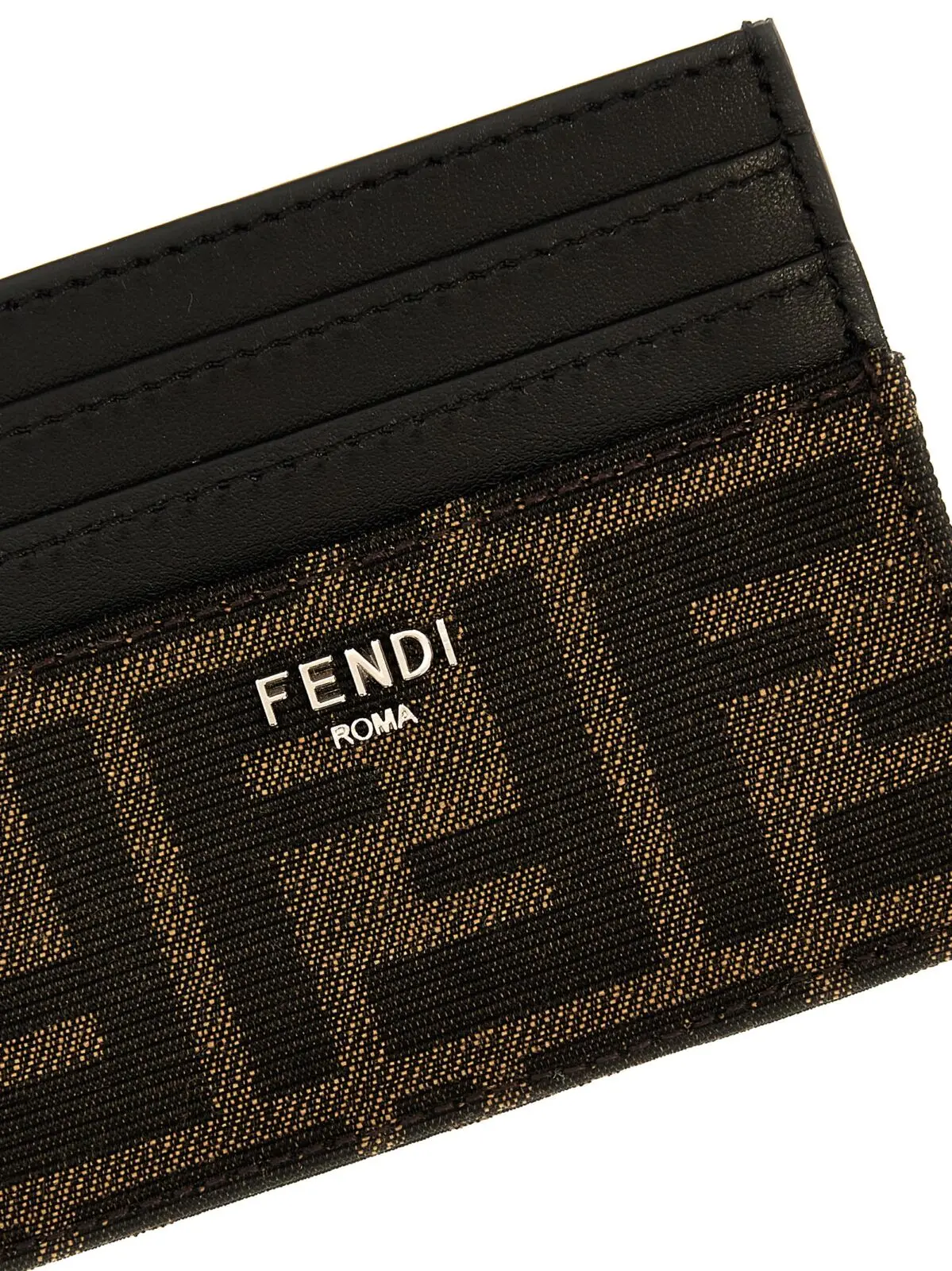 Гаманець FF Fendi Коричневий 3 'FF' card holder Man FENDI Brown