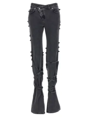 Jeans asymmetric closure ALEXANDER MCQUEEN Black