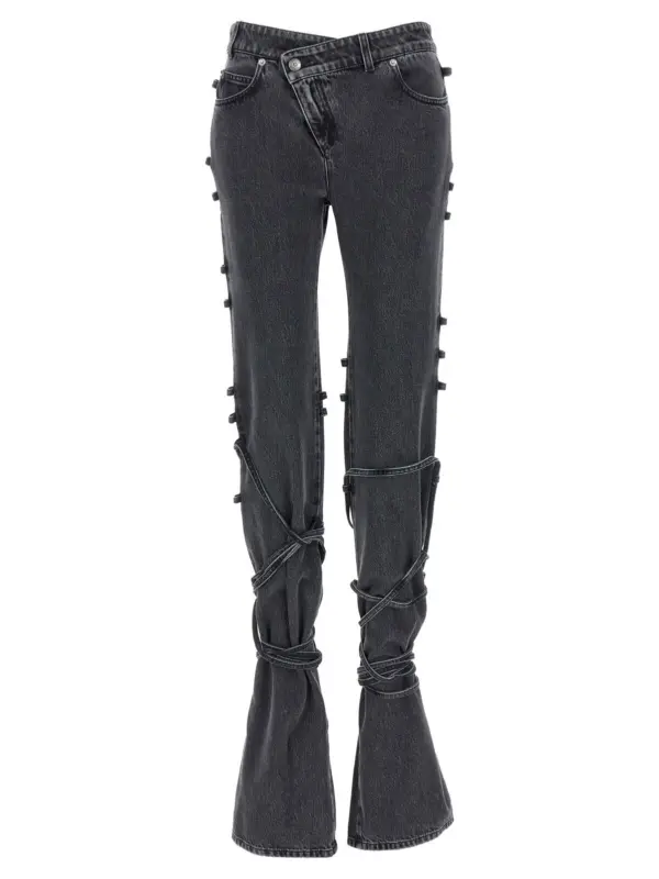 Jeans asymmetric closure ALEXANDER MCQUEEN Black