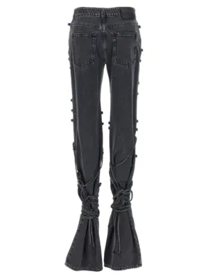 Jeans asymmetric closure 804375QMACX1307 ALEXANDER MCQUEEN Black