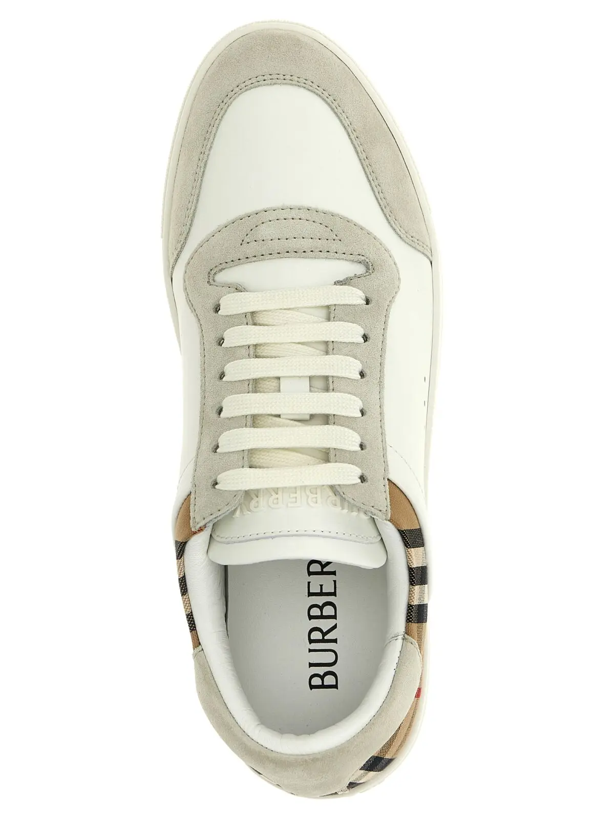 Кросівки Burberry в клітинку Білі 4 Check sneakers 74% leather