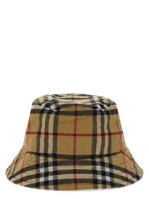 Bucket hat check Man BURBERRY Beige