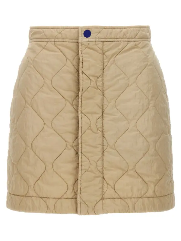 Quilted nylon skirt BURBERRY Beige