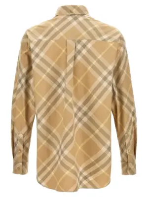 Check shirt 8082194FLAX BURBERRY Beige