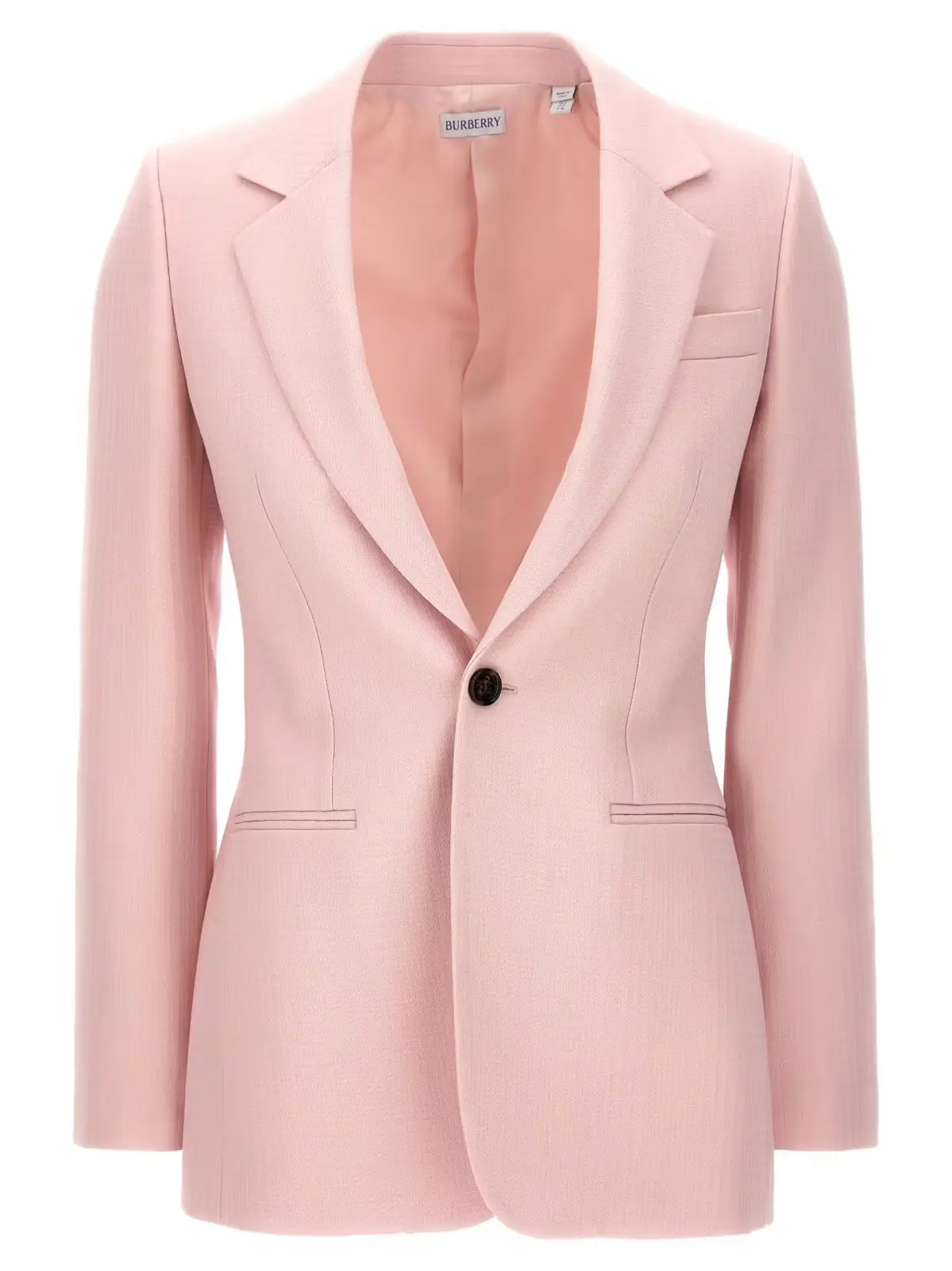 Однобортний укроєний блейзер Burberry 1 Single-breasted tailored blazer BURBERRY Pink