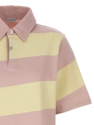 Logo striped polo shirt Woman BURBERRY Multicolor