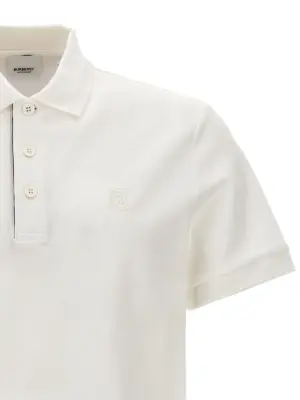 'Eddie' polo shirt Man BURBERRY White
