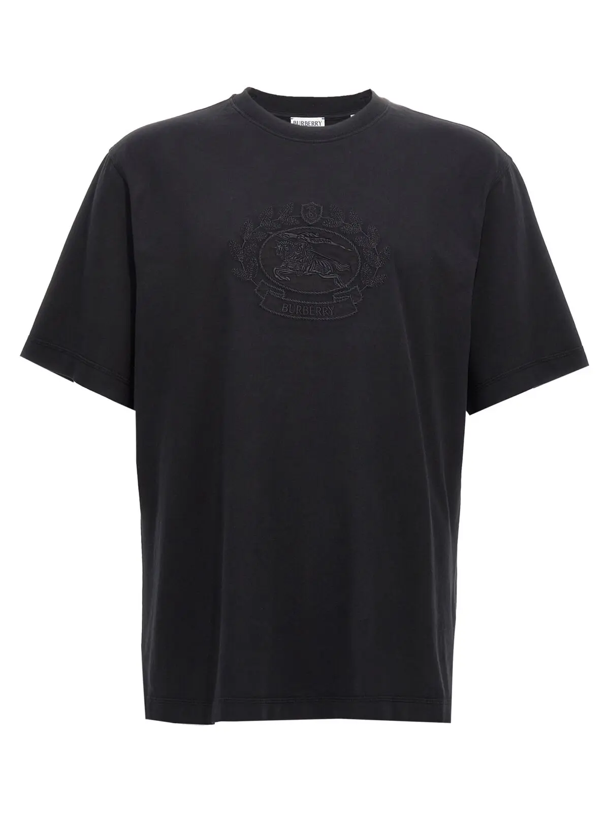 Футболка Burberry Logo embroidery Чорна 1 Logo embroidery t-shirt BURBERRY Black