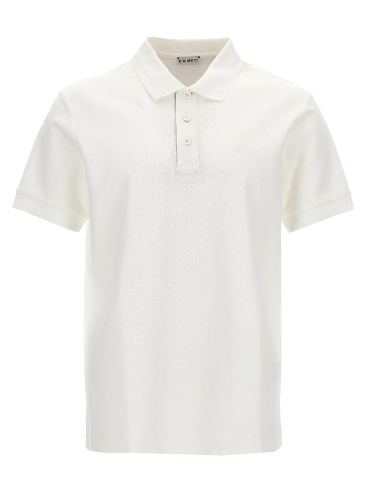 Поло Burberry Logo embroidery Біле 1 Logo embroidery polo shirt BURBERRY White