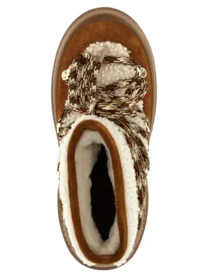 'Luna' ankle boots 75% shearling 25% cow leather MOON BOOT Brown