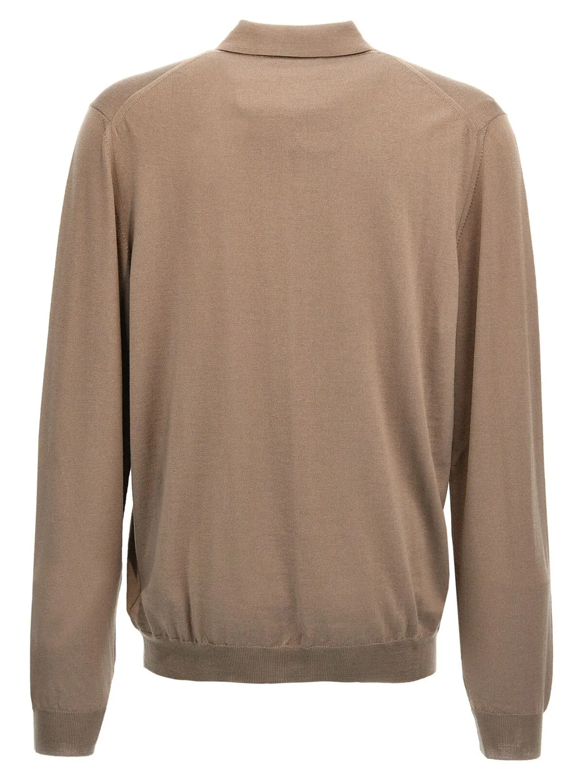 Поло Zanone вовняне Бежеве 2 Wool polo shirt 810102Z0290N1412 ZANONE Beige