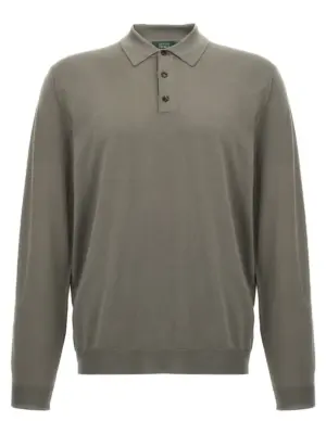 Wool polo shirt ZANONE Gray
