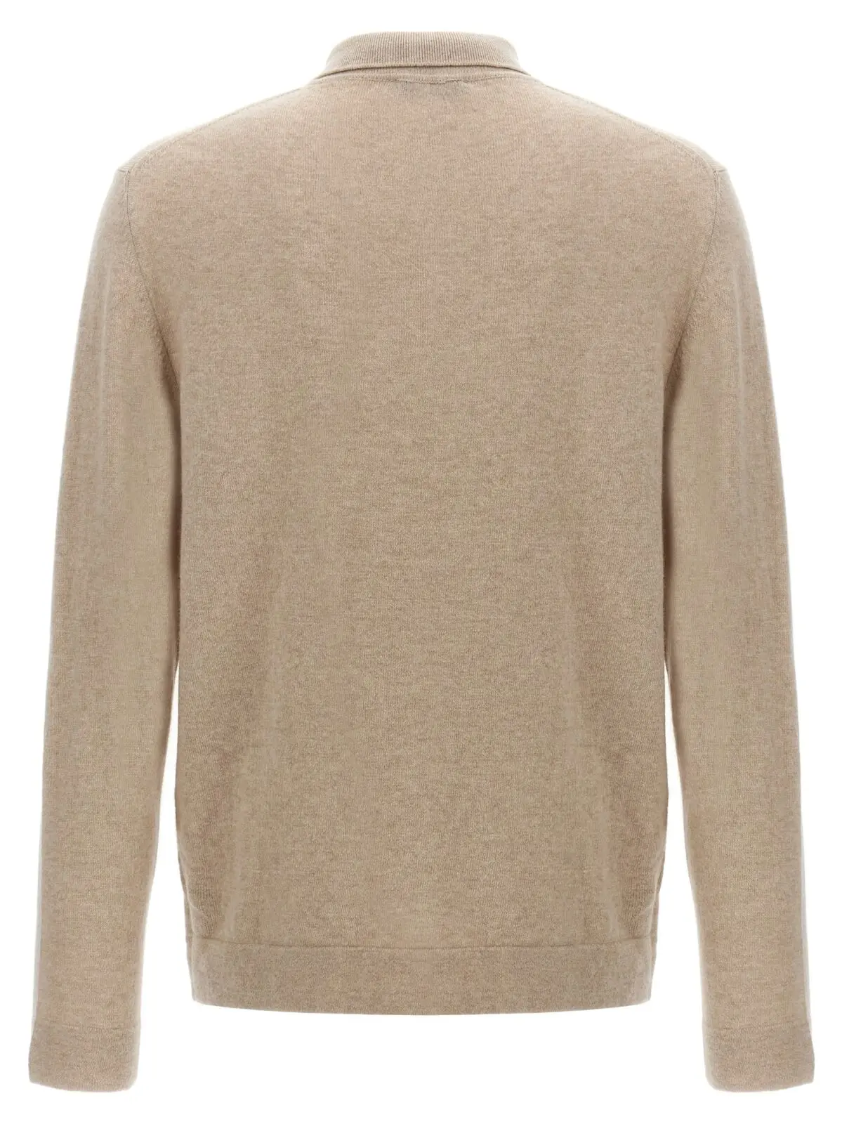 Сорочка-поло з кашеміру та вовни Zanone Бежева 2 Cashmere wool polo shirt 810102ZY270Z3583 ZANONE Beige