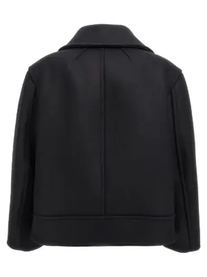 Oversized caban coat 810508Y080W1000 SAINT LAURENT Black