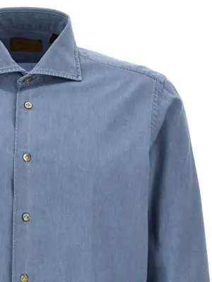 Chambray shirt Man BORRIELLO Light Blue