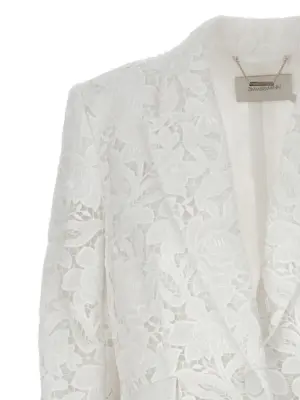 'Natura Lace' blazer Woman ZIMMERMANN White