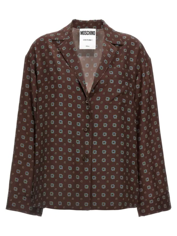 Patterned shirt MOSCHINO Brown