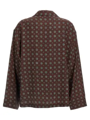 Patterned shirt A020554551102 MOSCHINO Brown