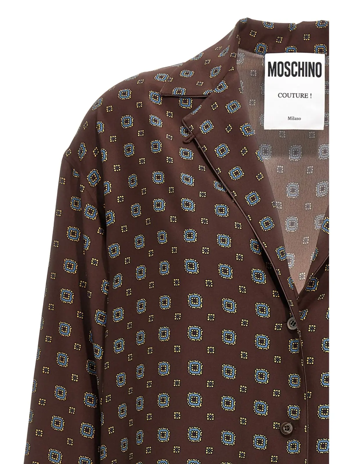 Сорочка Moschino Patterned Коричнева 3 Patterned shirt Woman MOSCHINO Brown