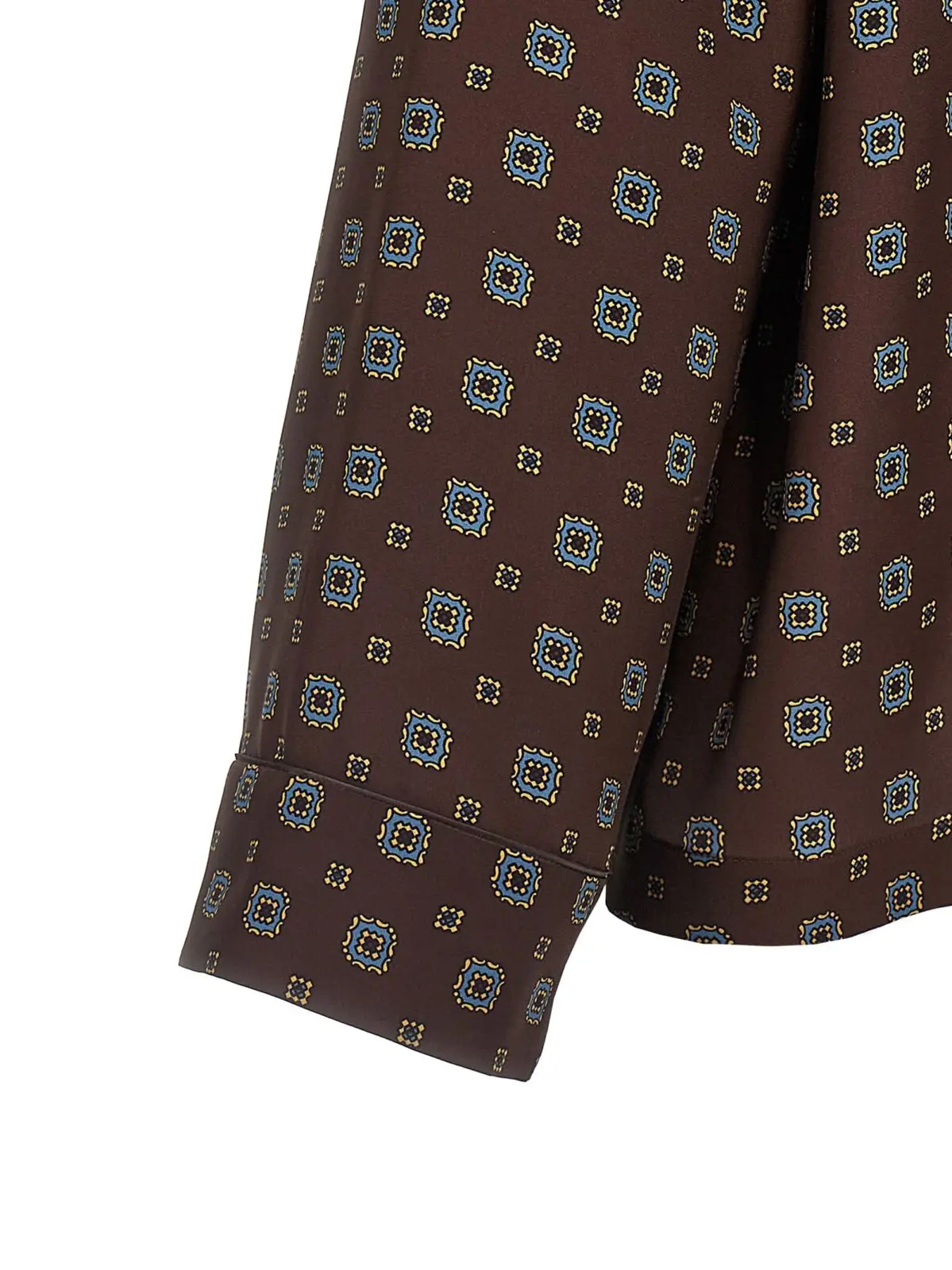 Сорочка Moschino Patterned Коричнева 4 Patterned shirt 100% silk MOSCHINO Brown