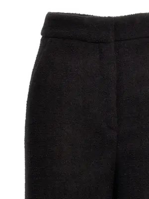 Cropped bouclè pants Woman MOSCHINO Black