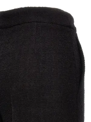 Cropped bouclè pants 89% wool