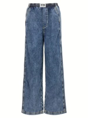 Embroidery jeans MO5CH1NO JEANS Light Blue