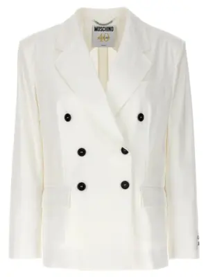 Double-breasted blazer MOSCHINO White