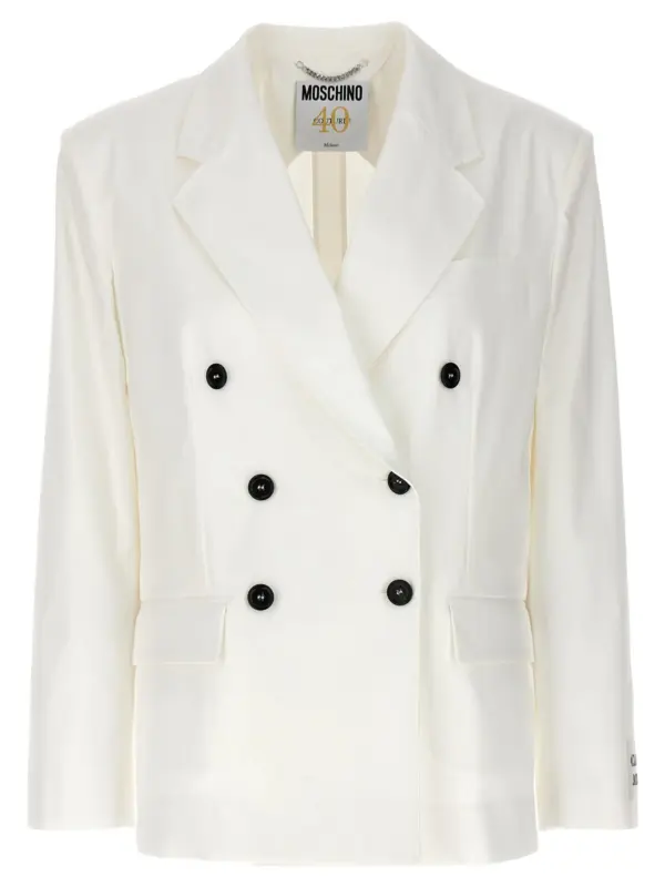Double-breasted blazer MOSCHINO White