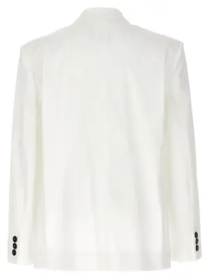 Double-breasted blazer A050304200001 MOSCHINO White