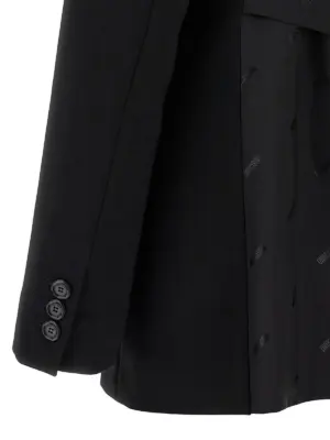 Single-breasted martingale blazer 88% polyester