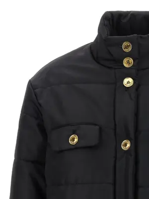 Logo button down jacket Woman MOSCHINO Black