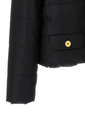 Logo button down jacket 100% polyamide MOSCHINO Black