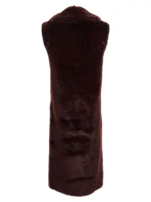 Extra long faux fur vest A100171570140 PHILOSOPHY Bordeaux
