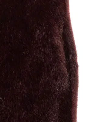 Extra long faux fur vest  PHILOSOPHY Bordeaux