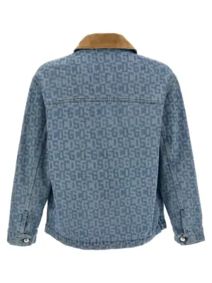 'Monogram' jacket A1OM0401DA275 GCDS Light Blue