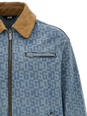 'Monogram' jacket Man GCDS Light Blue