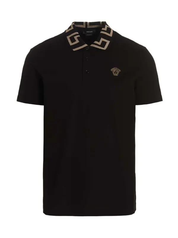 'Greca' polo shirt VERSACE Black
