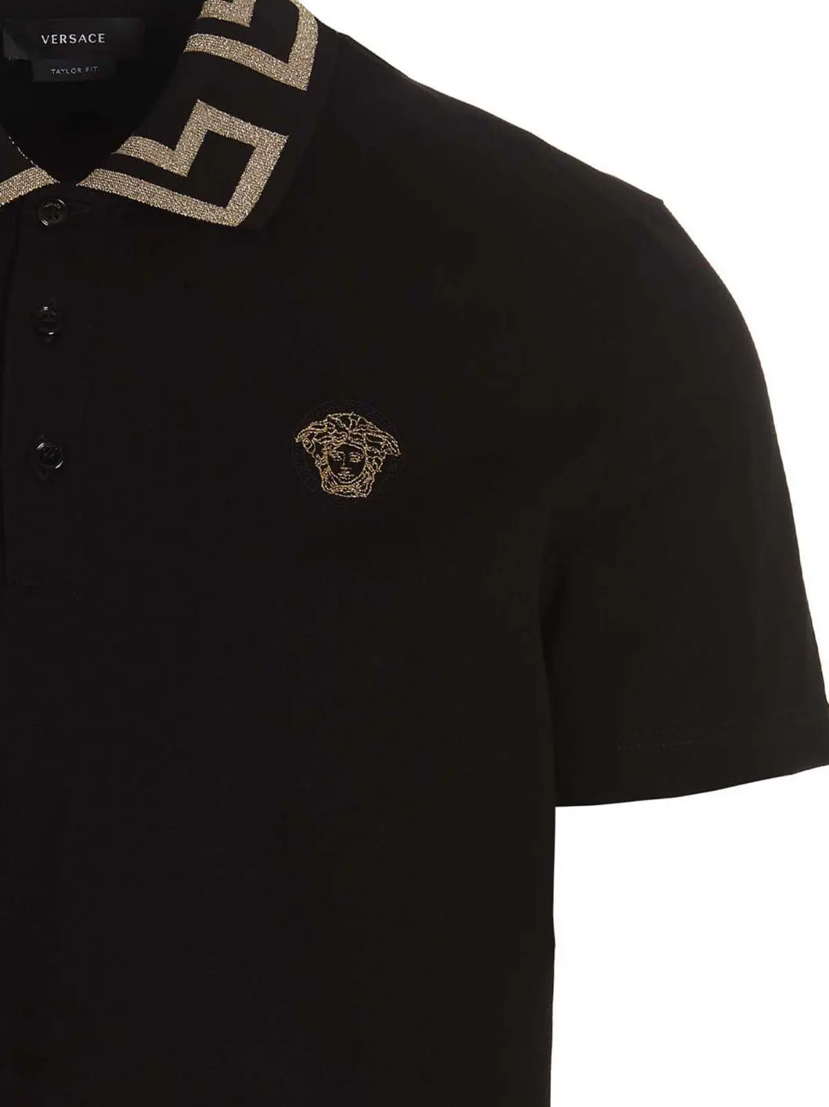 Поло Greca Versace Чорний 3 'Greca' polo shirt Man VERSACE Black