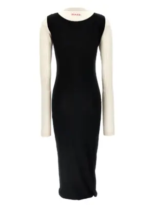 Multi-layered dress ABMD0229Q0UFW531BIN99 MARNI White/Black