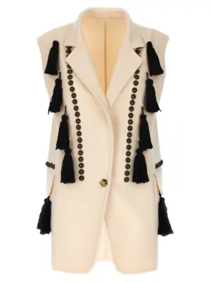 'Arco' waistcoat MAX MARA White/Black