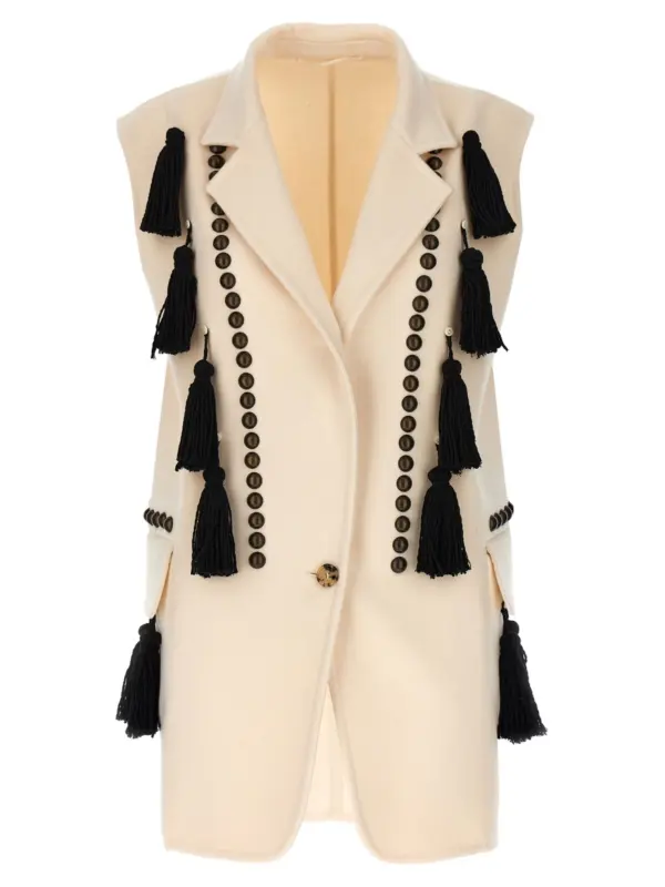 'Arco' waistcoat MAX MARA White/Black