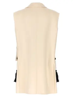 'Arco' waistcoat ARCO015 MAX MARA White/Black