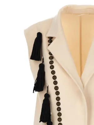 'Arco' waistcoat Woman MAX MARA White/Black