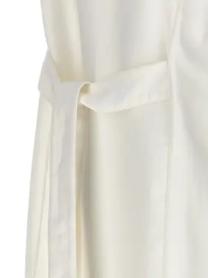 'Aureo' maxi waistcoat 100% flax MAX MARA White