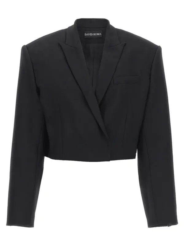 'Cropped' blazer DAVID KOMA Black