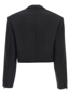 'Cropped' blazer AW23DK01JBLACK DAVID KOMA Black