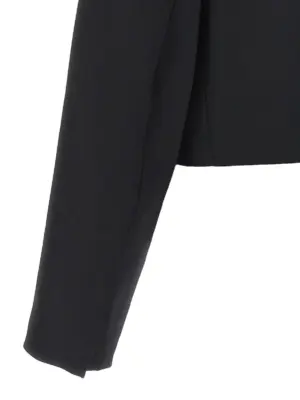 'Cropped' blazer 97% wool 3% elastane DAVID KOMA Black