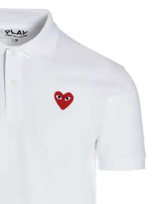Logo patch polo shirt Man COMME DES GARÇONS PLAY White