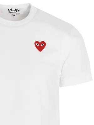 Logo patch t-shirt Man COMME DES GARÇONS PLAY White